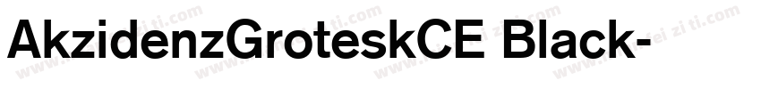 AkzidenzGroteskCE Black字体转换